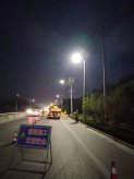 蚌埠太阳能路灯亮化工程 施工现场